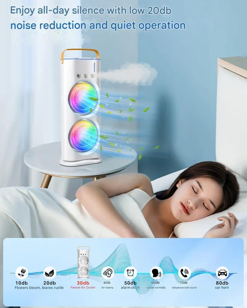 FrostWave™ DuoCooler - Portable LED Air Cooler