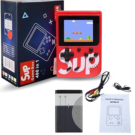 SUP NostalgiaBox - USB Rechargeable with 400 Games | 8-Bit Legend |