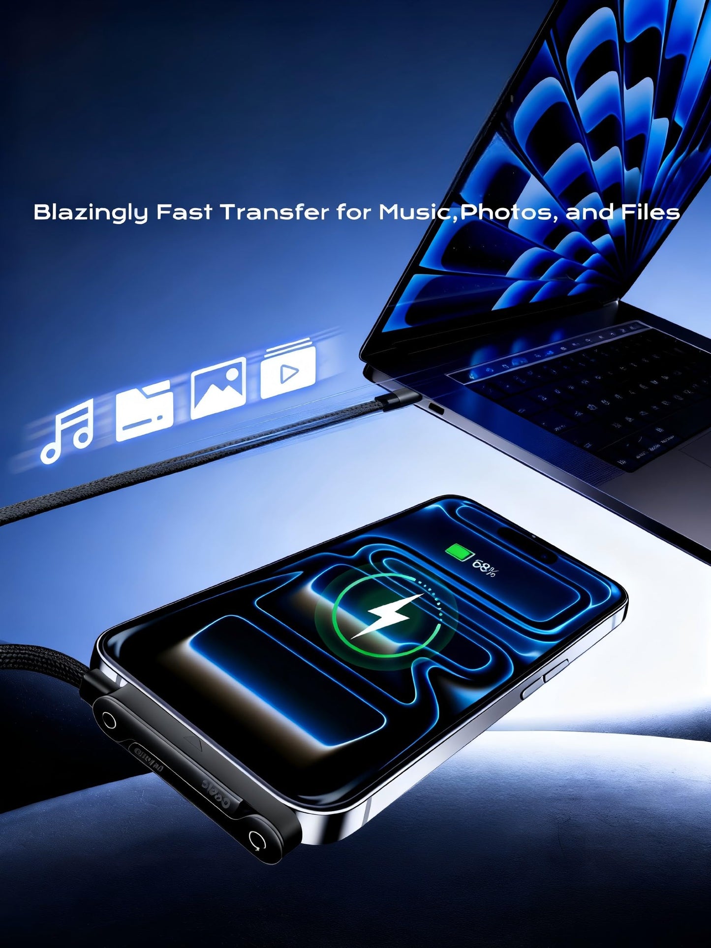 Omnicord™ 2-in-1 Tactical Charging Cable Stand