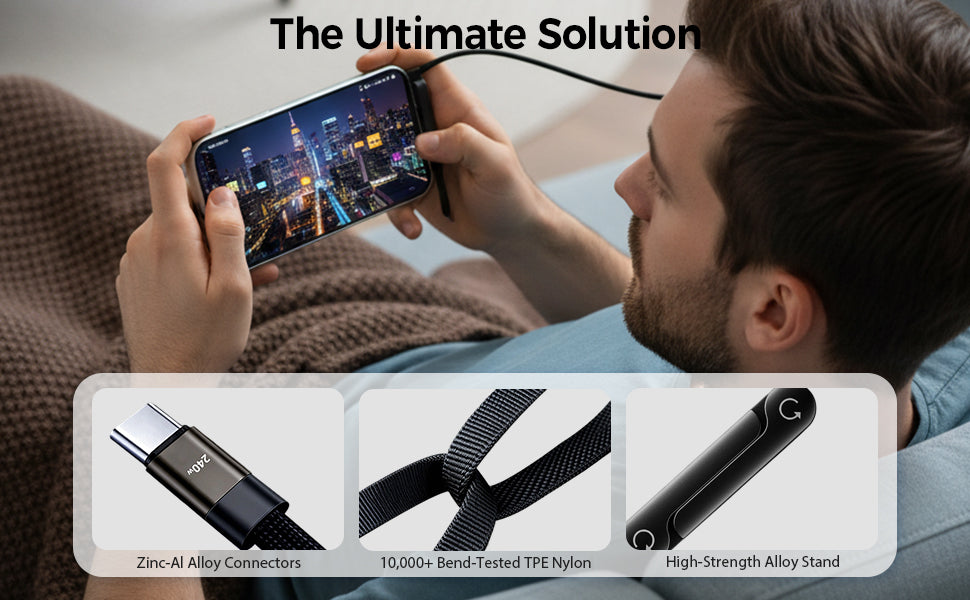 Omnicord™ 2-in-1 Tactical Charging Cable Stand