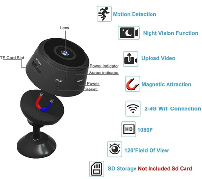 SpyVue360™ -  WiFi Magnetic HD 1080P Wireless Security Camera