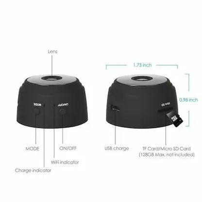 SpyVue360™ -  WiFi Magnetic HD 1080P Wireless Security Camera