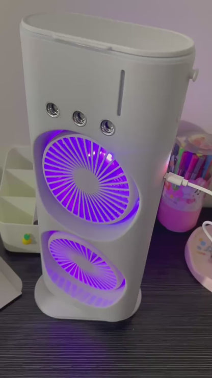 FrostWave™ DuoCooler - Portable LED Air Cooler