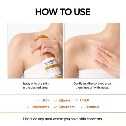 Dr. Melaxin Body Kojic Acid Turmeric Exfoliating Spray
